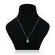 Elegant silver chain pendant with a CZ oval gemstone center, perfect for girls' fashion.