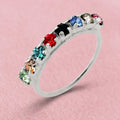 Silver Colorful Gem Stone Nosepin for Girls