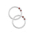 Silver Lavish Red Looped Spiral Baby Kada