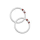 Silver Lavish Red Looped Spiral Baby Kada