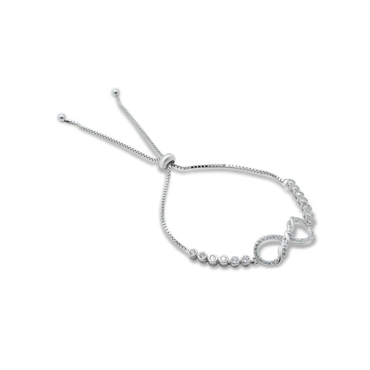 Sterling silver bracelet for boys featuring a sleek infinite design