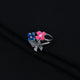 Beautiful ring showcasing butterfly and flower details.