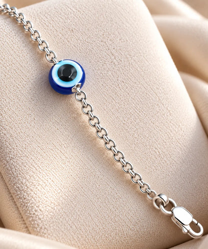 Stylish Evil Eye Silver Bracelet for Everyday Protection for women