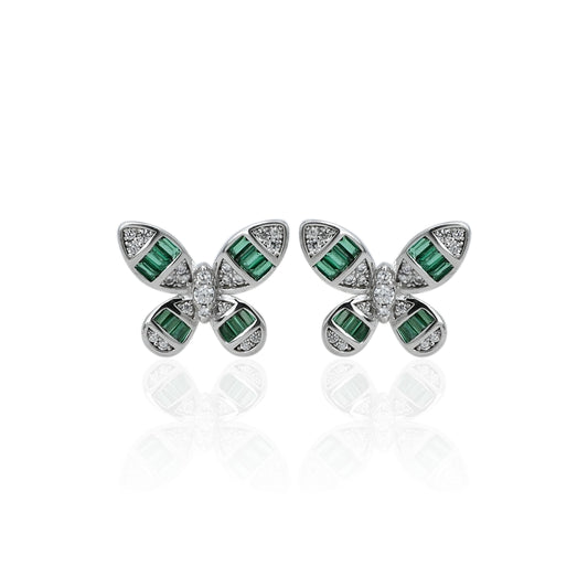 Silver "Green Lantern" Girls Earrings