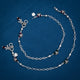 Simple Chain Beads Silver Payal-3