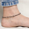 Elegant Silver Black Beads Anklet for Women & Girls