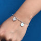 Evil Eye with Butterfly Design Silver Bracelet