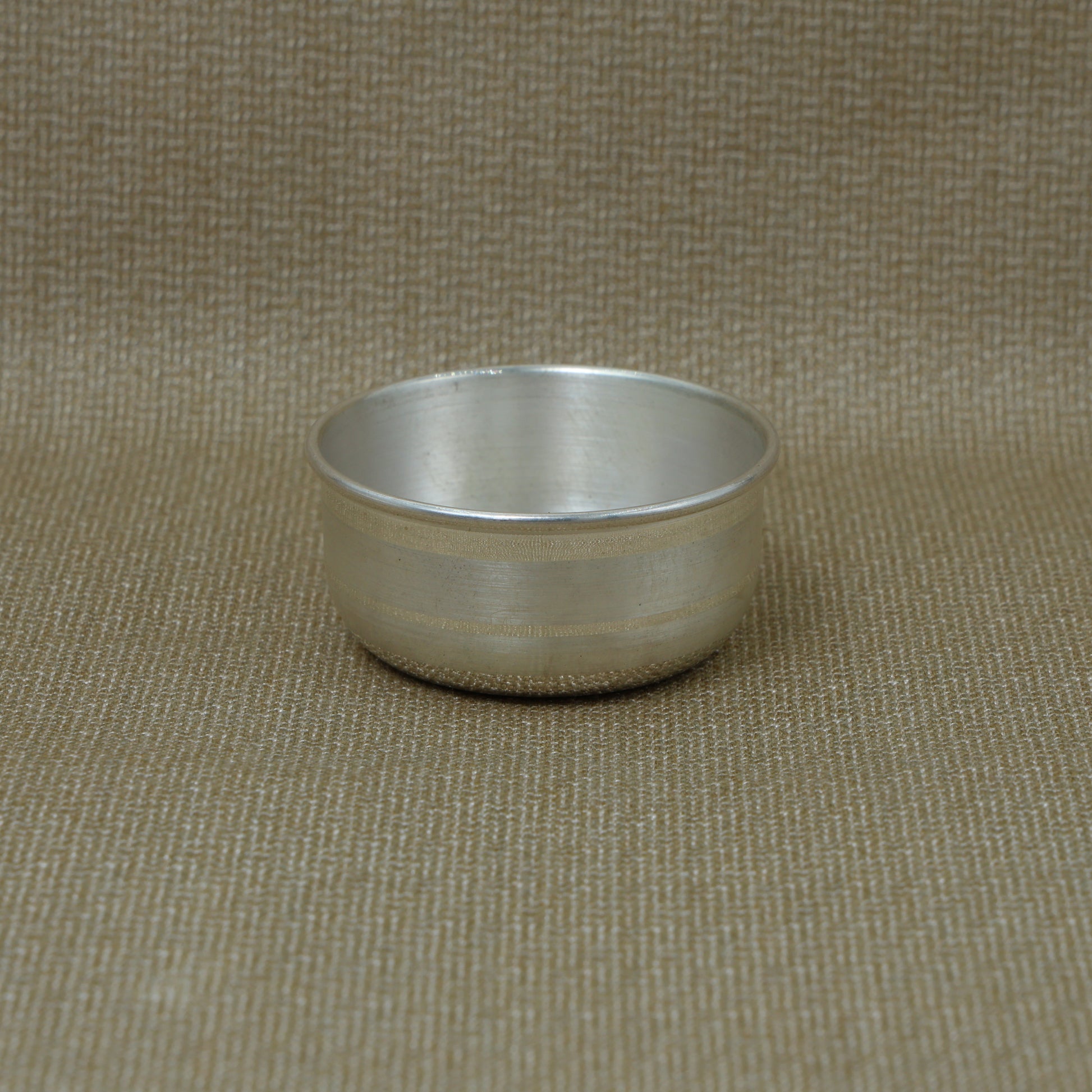 Traditional silver round bowl for serving and decorative purposes