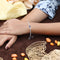 Delicate Silver Tennis Bracelet with Blue Stone