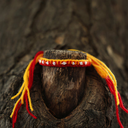 Handcrafted Silver Buds Rakhi Assorted Design