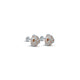 Beautiful sterling silver stud earrings with brown pearl accents