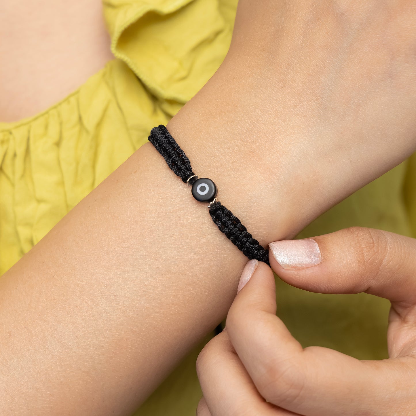 Black Thread Evil Eye Bracelet/Anklet Adjustable Nazar Protection