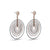 Minimalist Multi-Ring Silver Drop Earrings