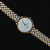 Gold Plated Multiple White Stone Silver Titan Watch