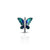 Sterling silver ring featuring a colorful butterfly design