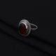 Silver Maroon Gemstone Girls Ring