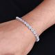 Silver Light Blue Gem Stone Bracelet for Her