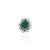 Silver Stunning Green Gemstone Ring