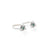 Charming silver toe rings with a gleaming green gemstone, perfect for a pop of color