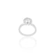 Silver White Gem Trio Girls Ring