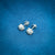 Elegant pearl stud earrings set in sterling silver