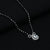 A Stunning White Gemstone Silver Mangalsutra Adorned with Black Beads