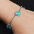 Sterling Silver Attractive Teal &amp; Blue Butterfly Bracelet for Girls