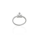 Elegant silver ring adorned with a delicate princess crown for a regal look.