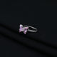 Sterling Silver Light Purple Butterfly Cut Gemstone Ring for Girls