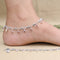 Silver Anklet With Shell-Shaped Charms