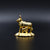 Premium gold-plated cow and calf idol, bringing spiritual harmony and protection to your space