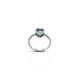 Blue Topaz Heart Silver Ring For Girls