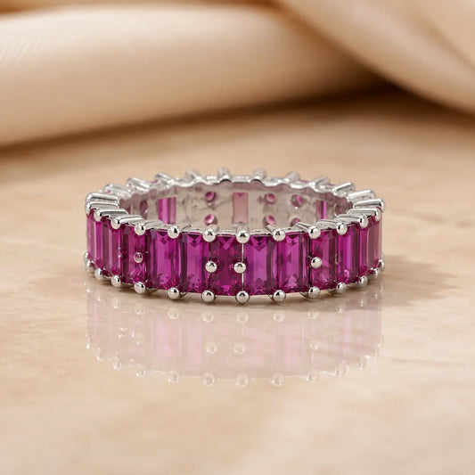 Purple Gemstone Stylish Silver Ring