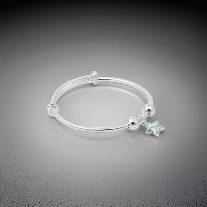 Boys' Sterling Silver Kada with Star Fish Charm