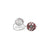 Charming silver toe rings adorned with red floral designs, perfect for adding a pop of color