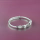 Sterling Silver Simple Lining Kada for Girls