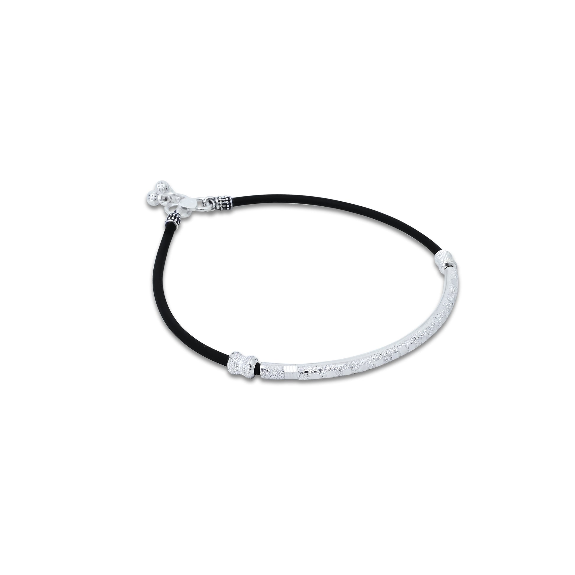 Silver Unique Design Belt Anklet for Girls