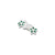 Silver Green Floral Saree Pin