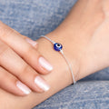Silver Evil Eye Bracelet Stylish Protection Charm for Everyday Wear