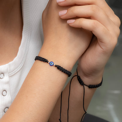 Handmade Black Thread Evil Eye Protection Bracelet