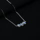 Designer Blue Stone Silver Mangalsutra for Women's