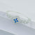 Delicate Silver Bracelet with Centered Blue Flower Stone for Girls.