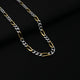 Gold Plated Interlocked Silver Chain For Boys