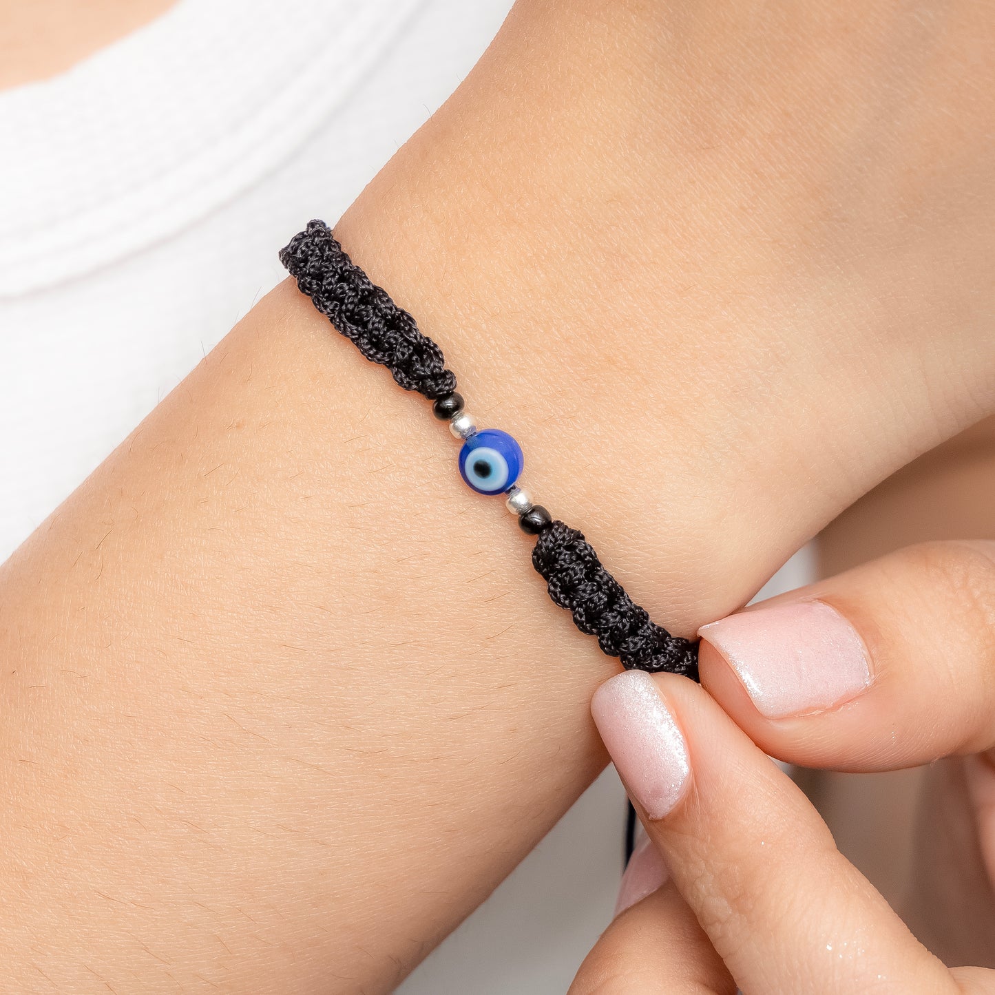 Handmade Black Thread Evil Eye Protection Bracelet
