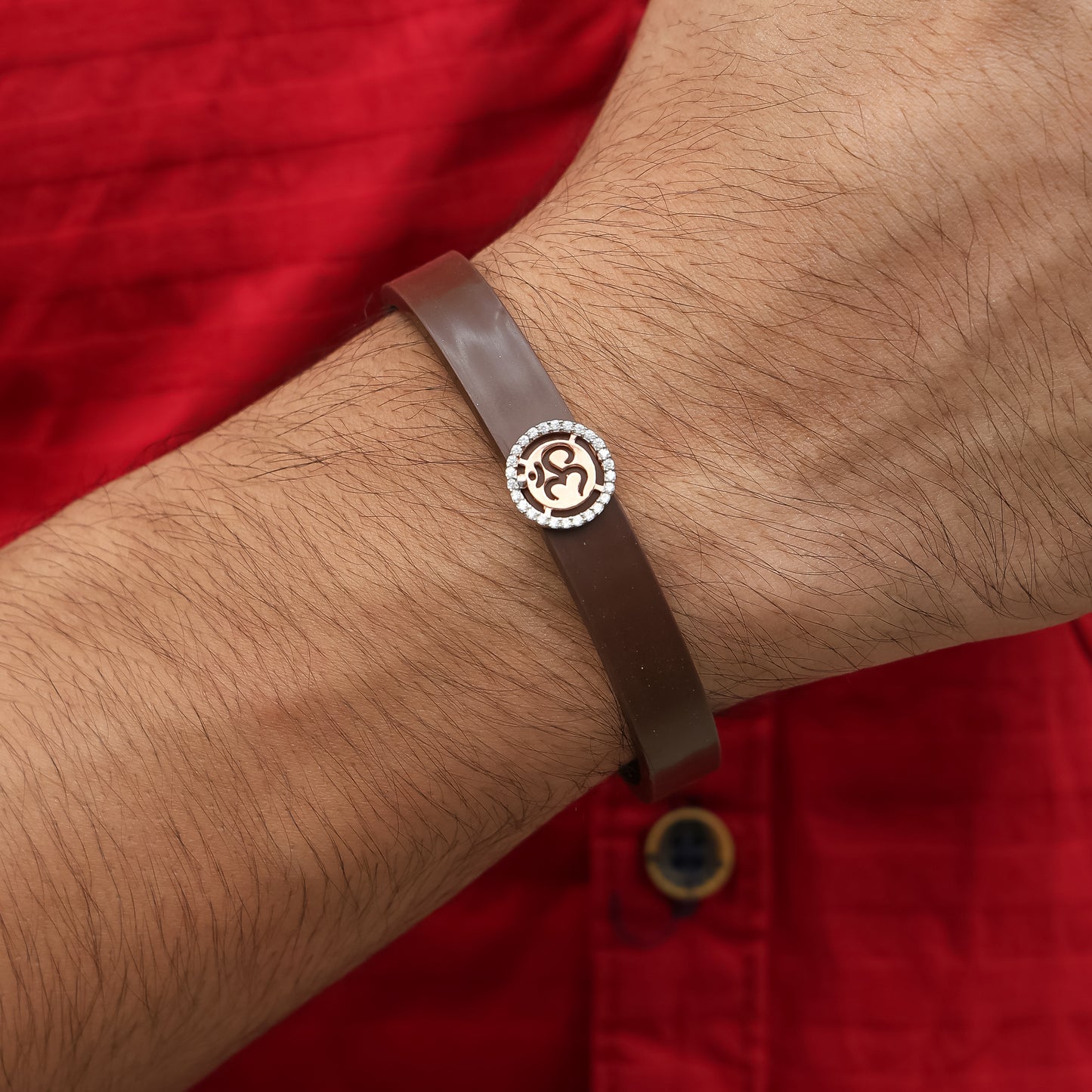 Classic Men's Silver OM Wristband