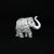 Beautiful Silver Coated Elephant Wax Murti