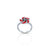 Stylish red-colored sterling silver ring for a trendy look