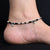 Handmade beaded silver anklets