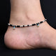 Handmade beaded silver anklets