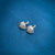 Stunning silver stud earrings adorned with rich brown pearls